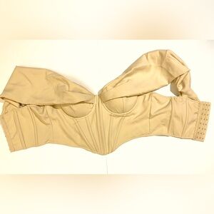 Off the Shoulder Elegant Top Bustier Corset Boning nude taupe medium Windsor